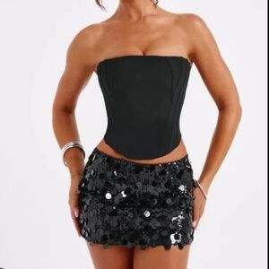 BABYBOO FASHION ANISSA MINI SKIRT BLACK SIZE M
